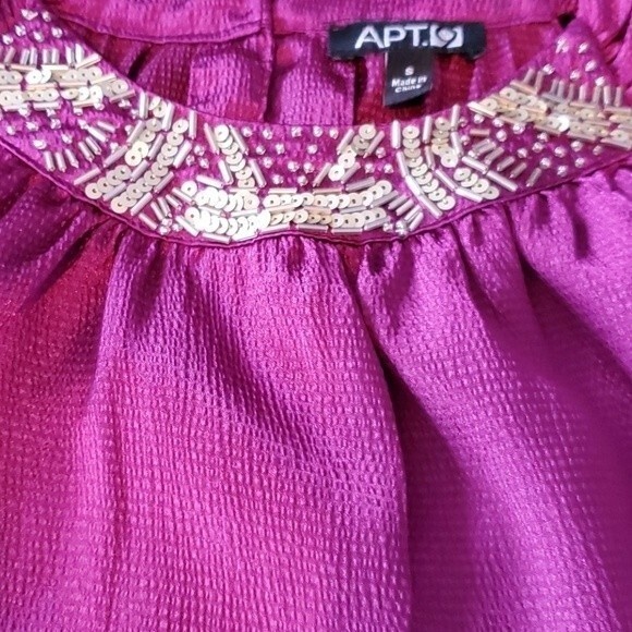 HALTER TOP FUCHSIA PINK SILVER SEQUINS APT. 9 WOMEN SIZE SMALL COCKTAIL EVENING - Picture 2 of 10